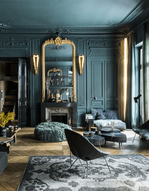 modern gothic victorian house interior
