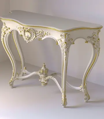 Antique french rococo style console table