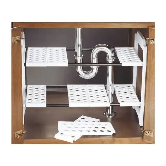 17 Under Sink Storage Ideas That will Keep Your Space Tidy 9 Under Sink Shelf Bathroom