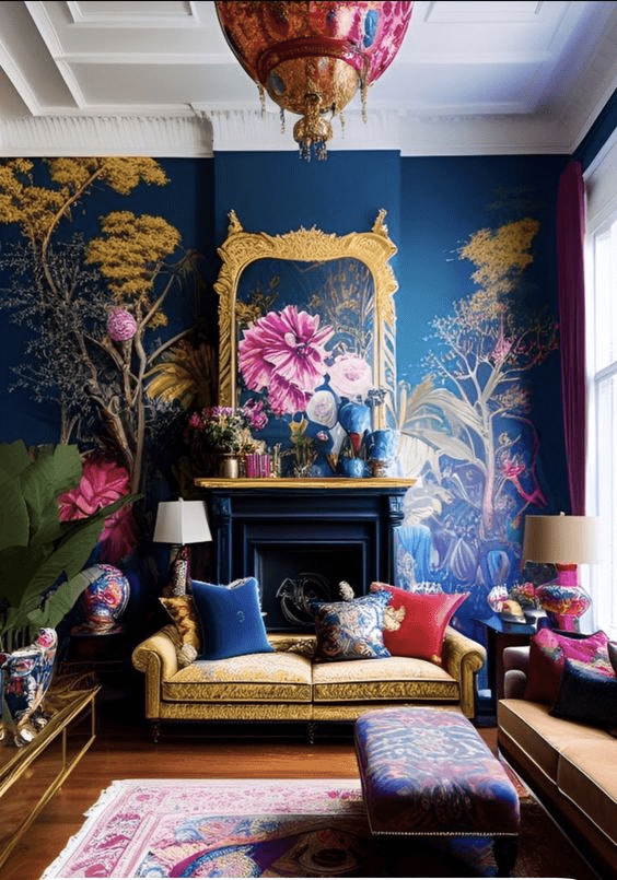 eclectic maximalist interior design
