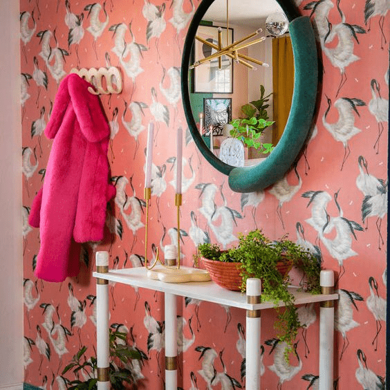 maximalist room design| maximalist entryway
