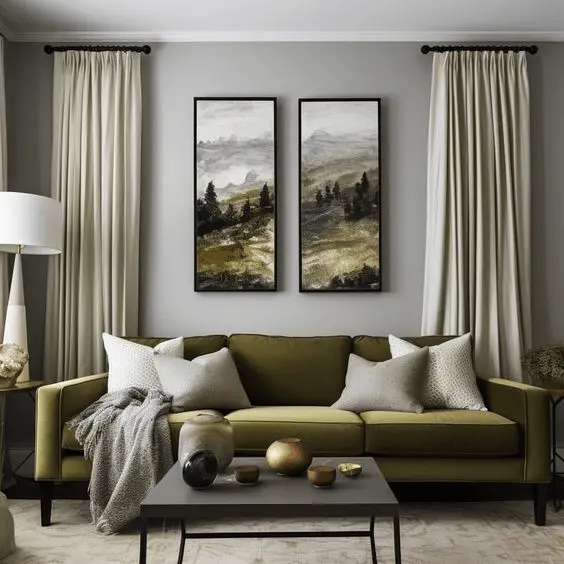 what color goes well with olive green
