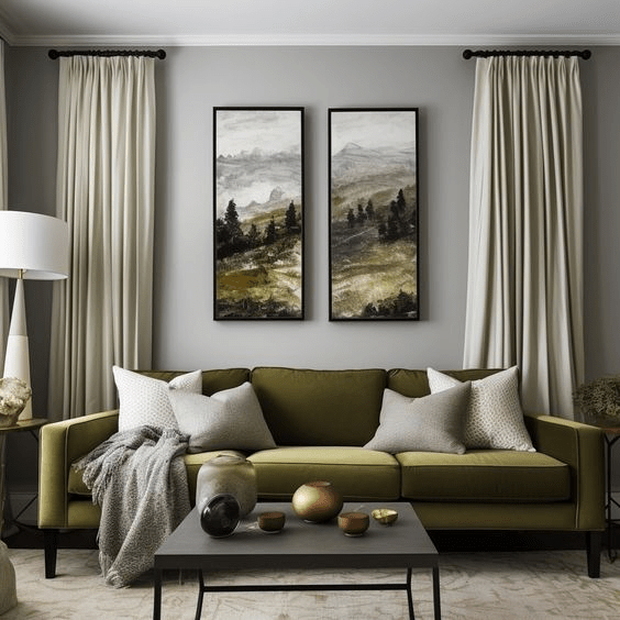 what color goes well with olive green
