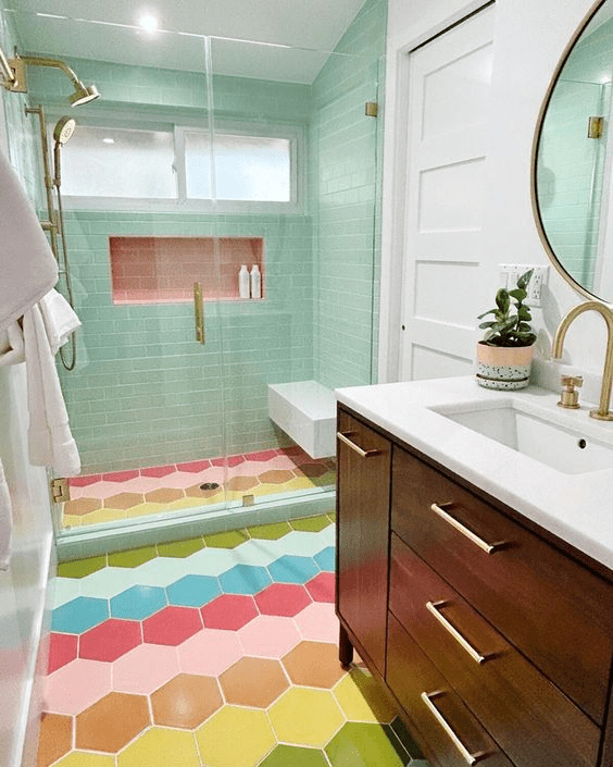 Hexagon Bathroom Floor
