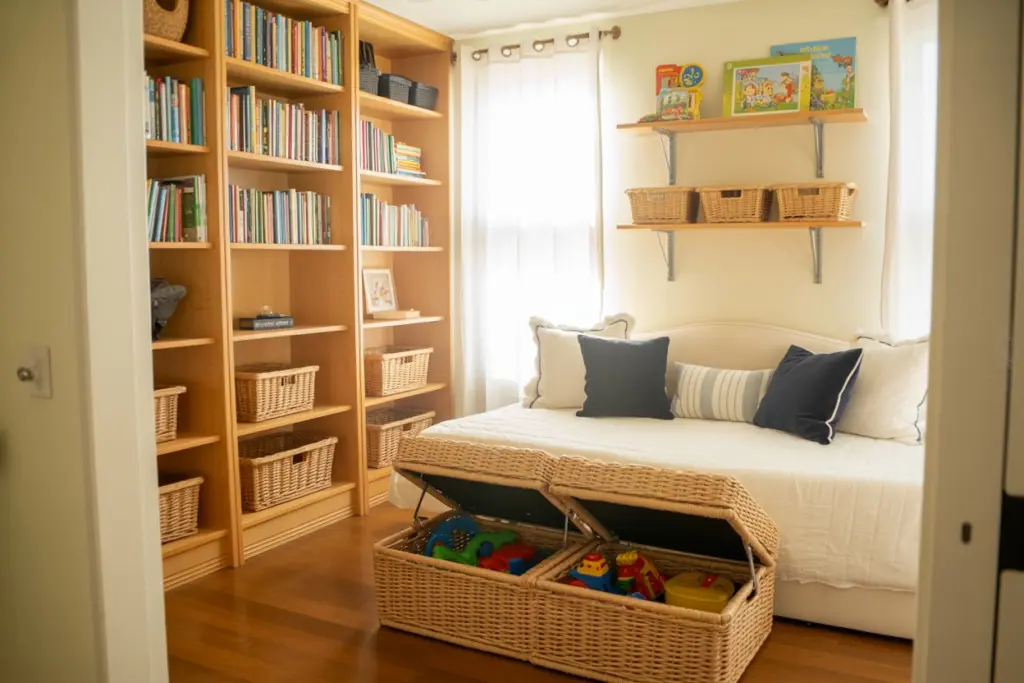 Ways To Create The Perfect Playroom Guest Room Combo 7 Storage Solutions
