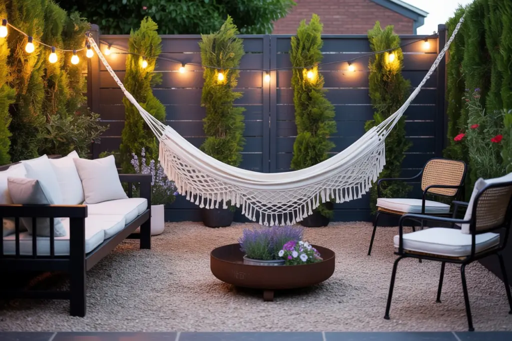 Hammock in Backyard Garden