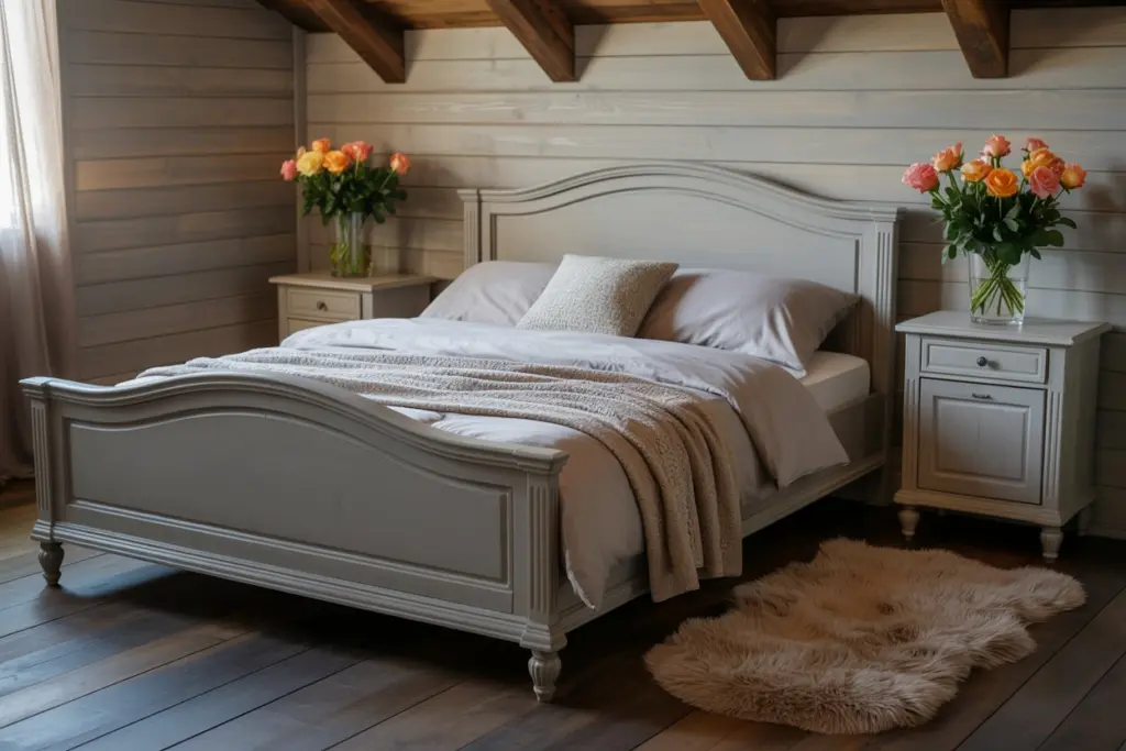 rustic lodge bedroom
