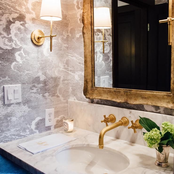 Black Gold Marble Bathroom