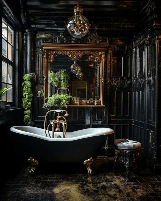 moody small bathroom

