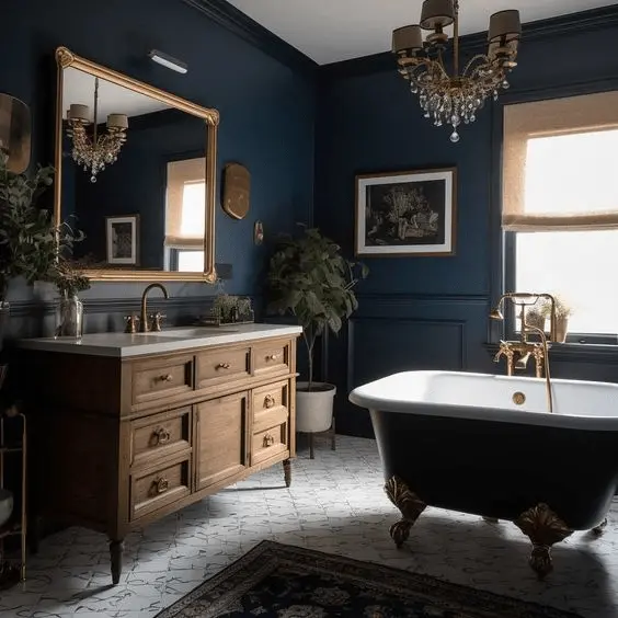 small moody bathroom

