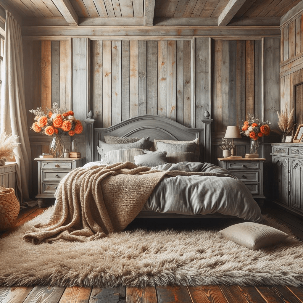rustic lodge bedroom
