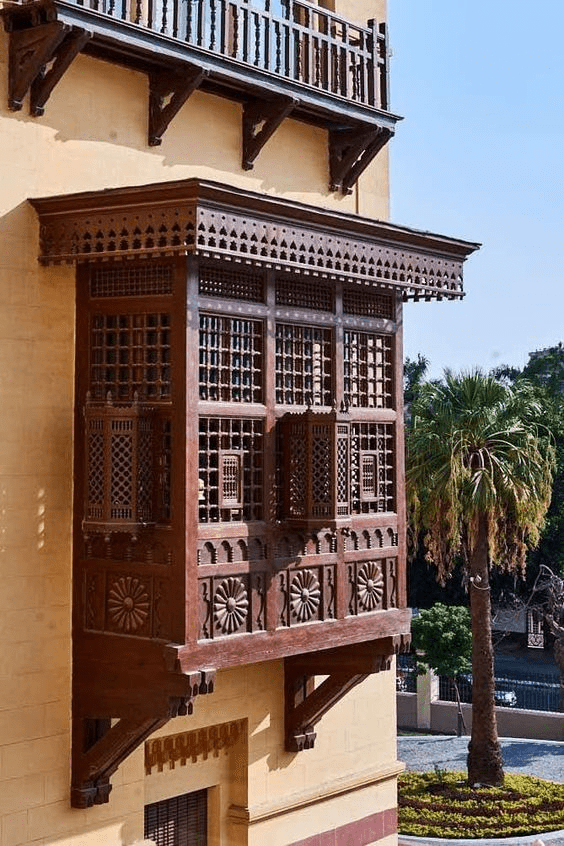 oriel bay window In modern Arab architecture
