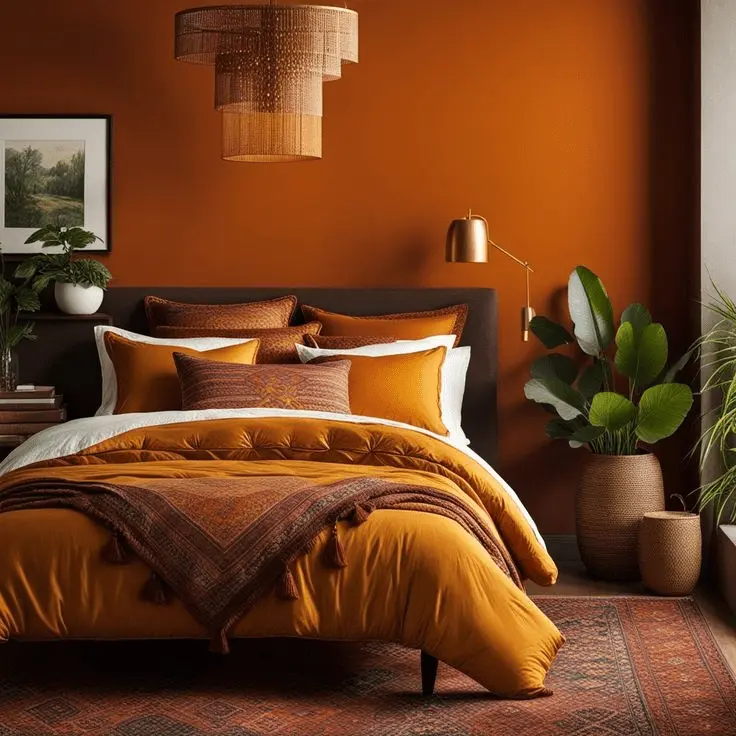 What Goes with Orange Colour: 20+ Combinations You’ll Love 13 Bohemian Bedroom Ideas