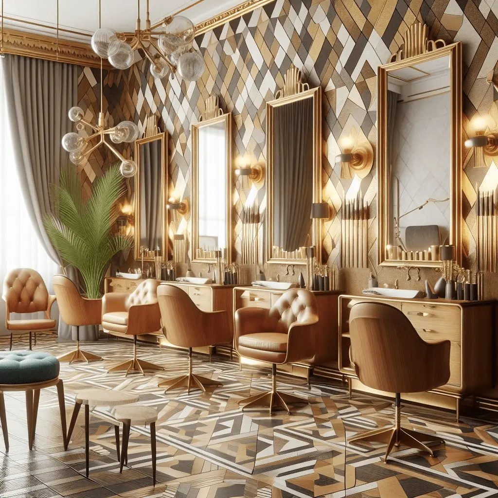 vintage salon interior design