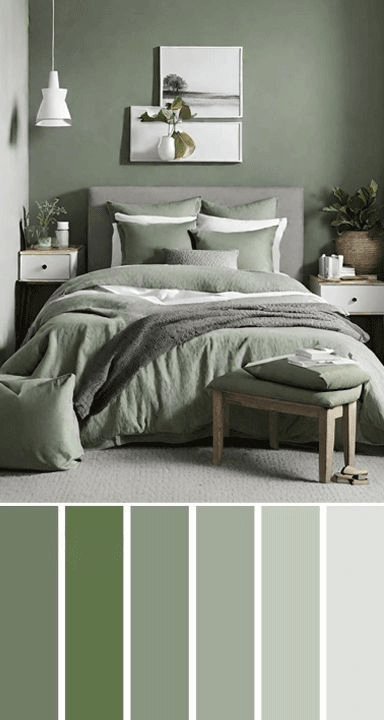 colors that go with pine green
