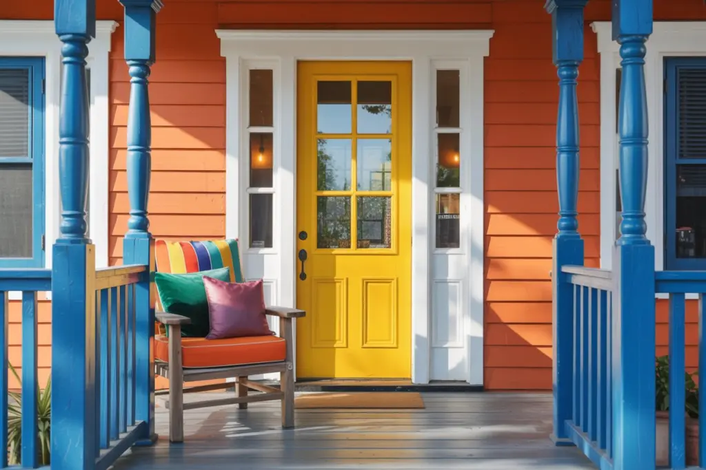 Yellow front door 