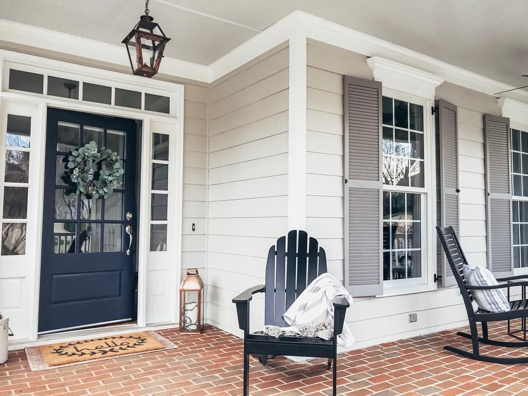Navy blue front door color