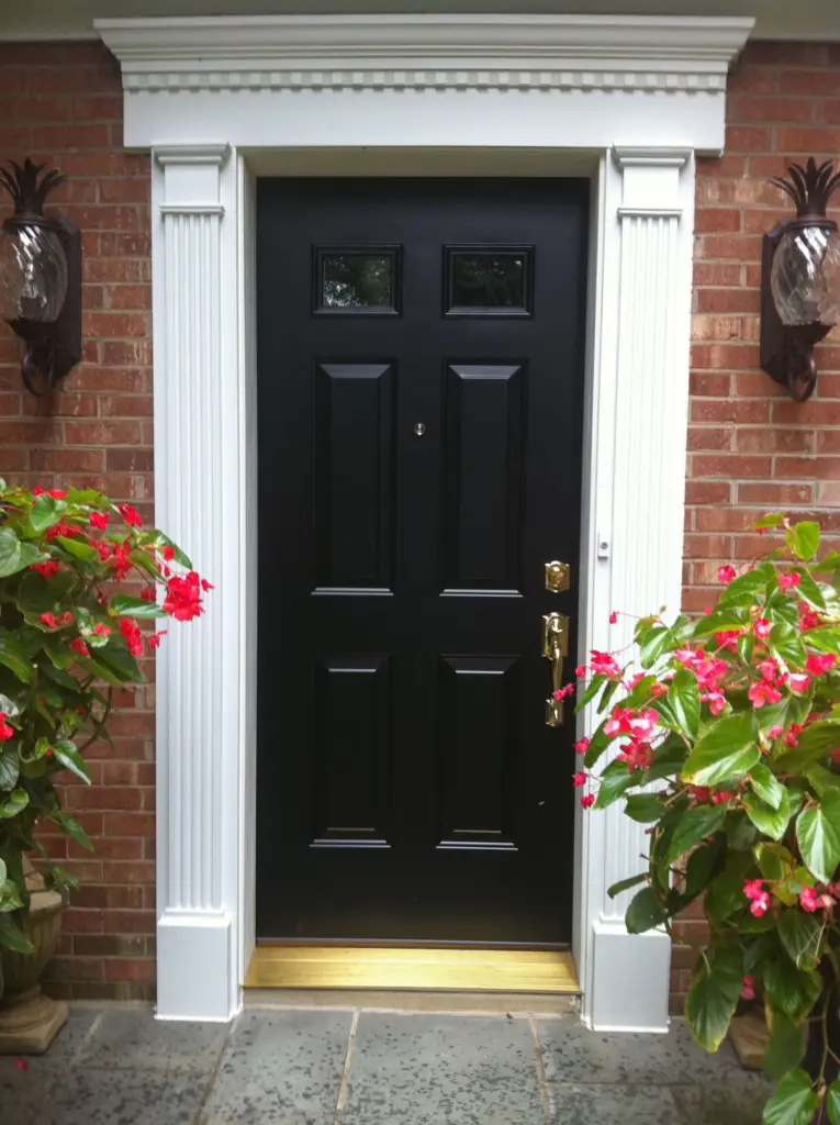 The Best 15+ Shutter Color Ideas You Will Love ! 23 Exterior black Front Door