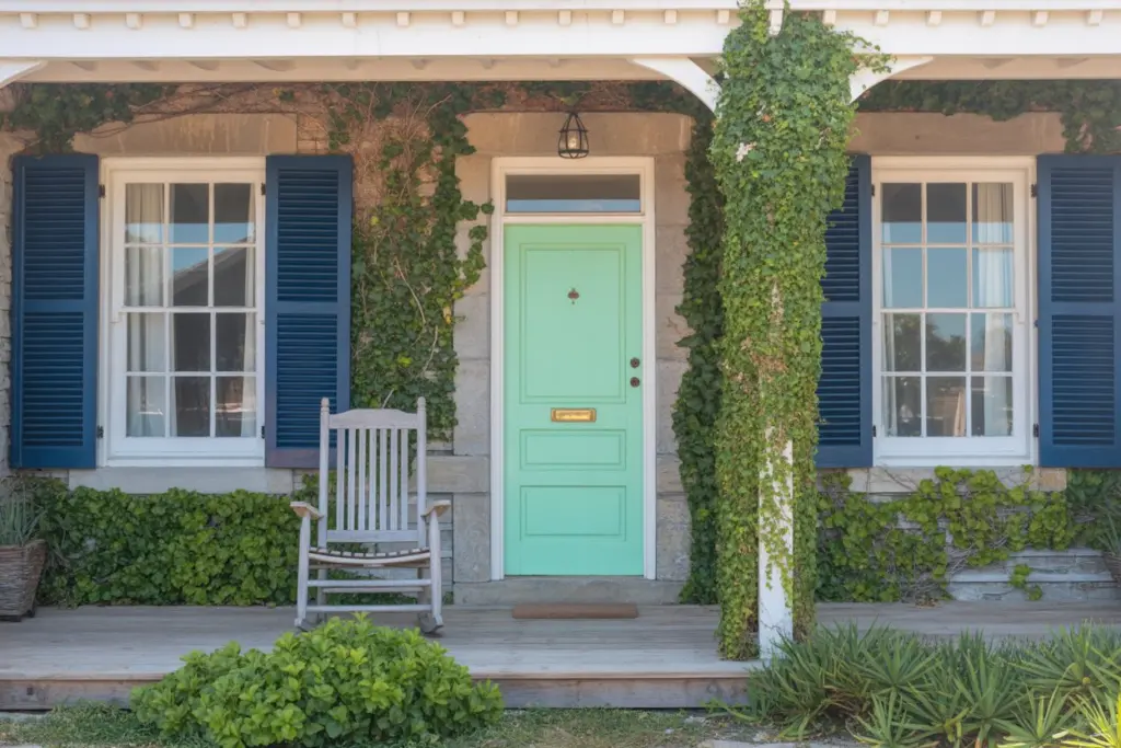 Teal & Navy Blue Front Door Colors
