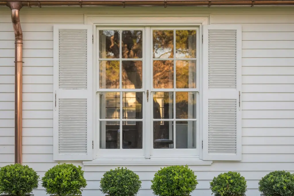 white shutters
