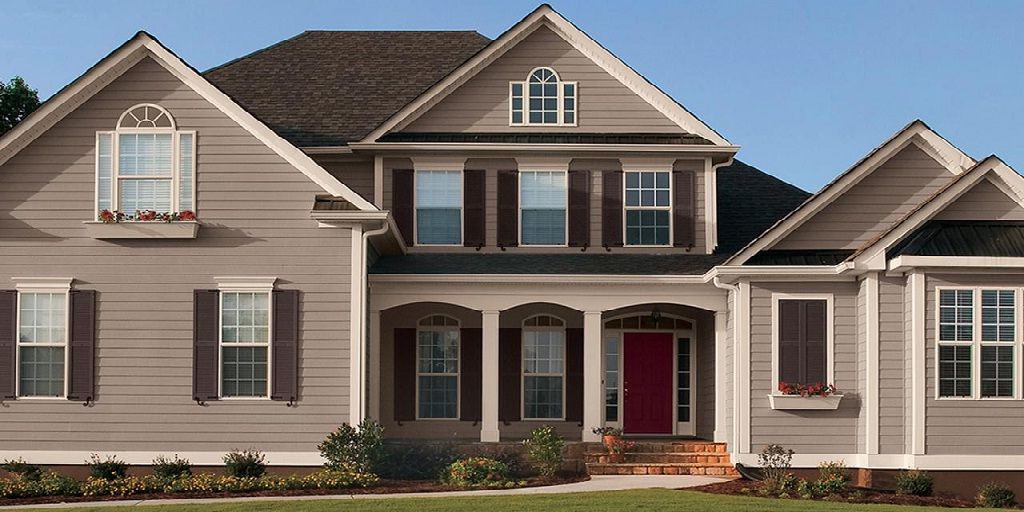Dark Brown Exterior Window Shutters Brown house