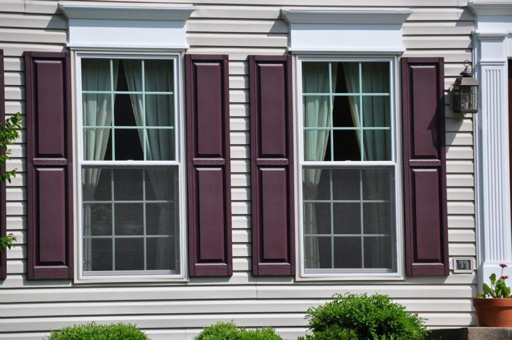 Burgundy shutters