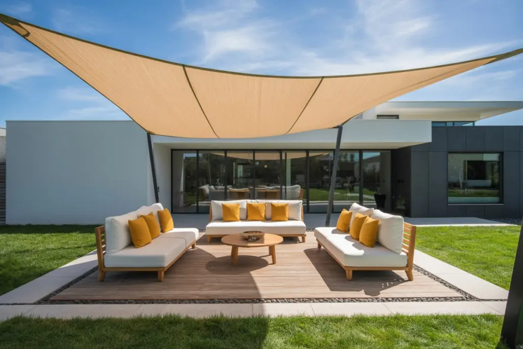 modern outdoor patio space