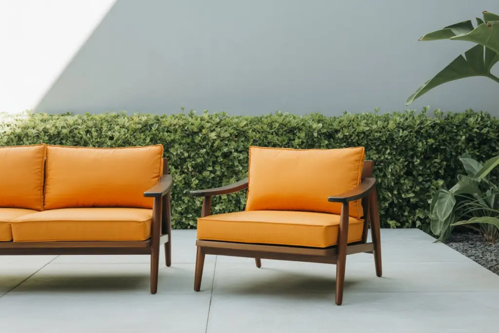 A contemporary outdoor living room 