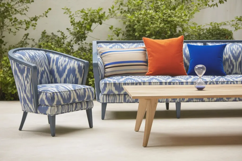  blue outdoor living room 