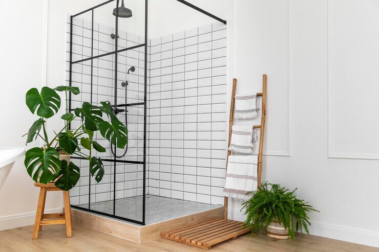 Spa-Like bathroom with ainfall showerhead