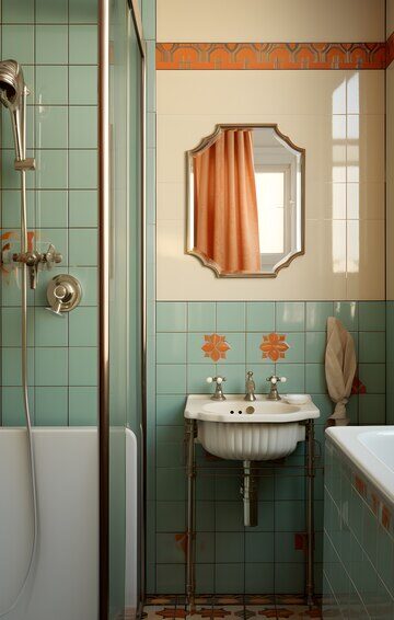 A nostalgic bathroom