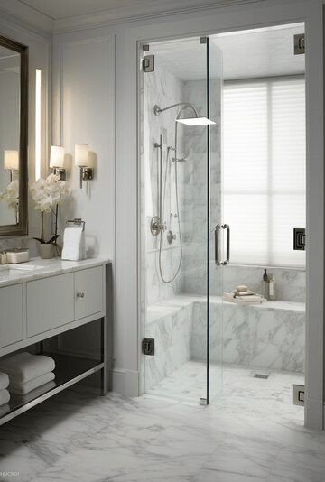 bathroom with a polycarbonate panels