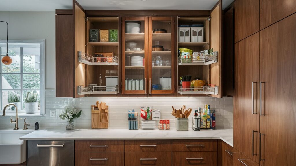 How to maximize kitchen cabinet space?
