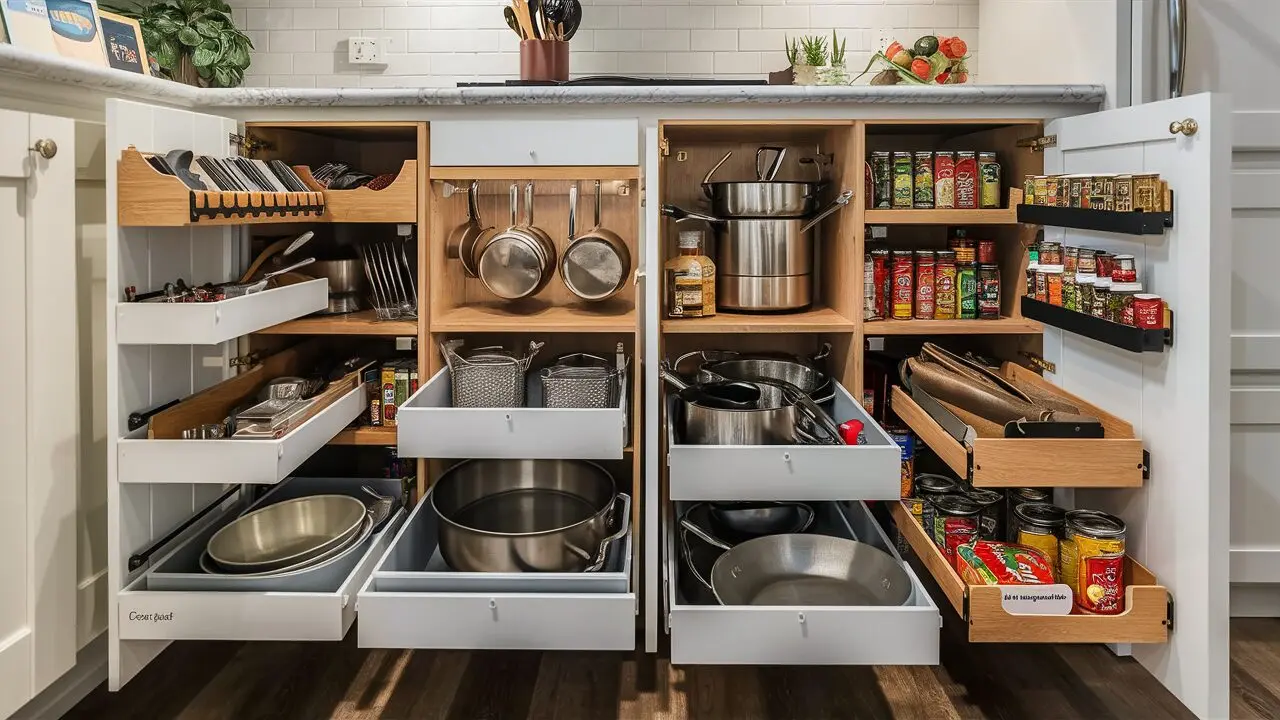 How To Optimize and Organize Your Kitchen Cabinets Space 4 Lower kitchen cabinets and drawers