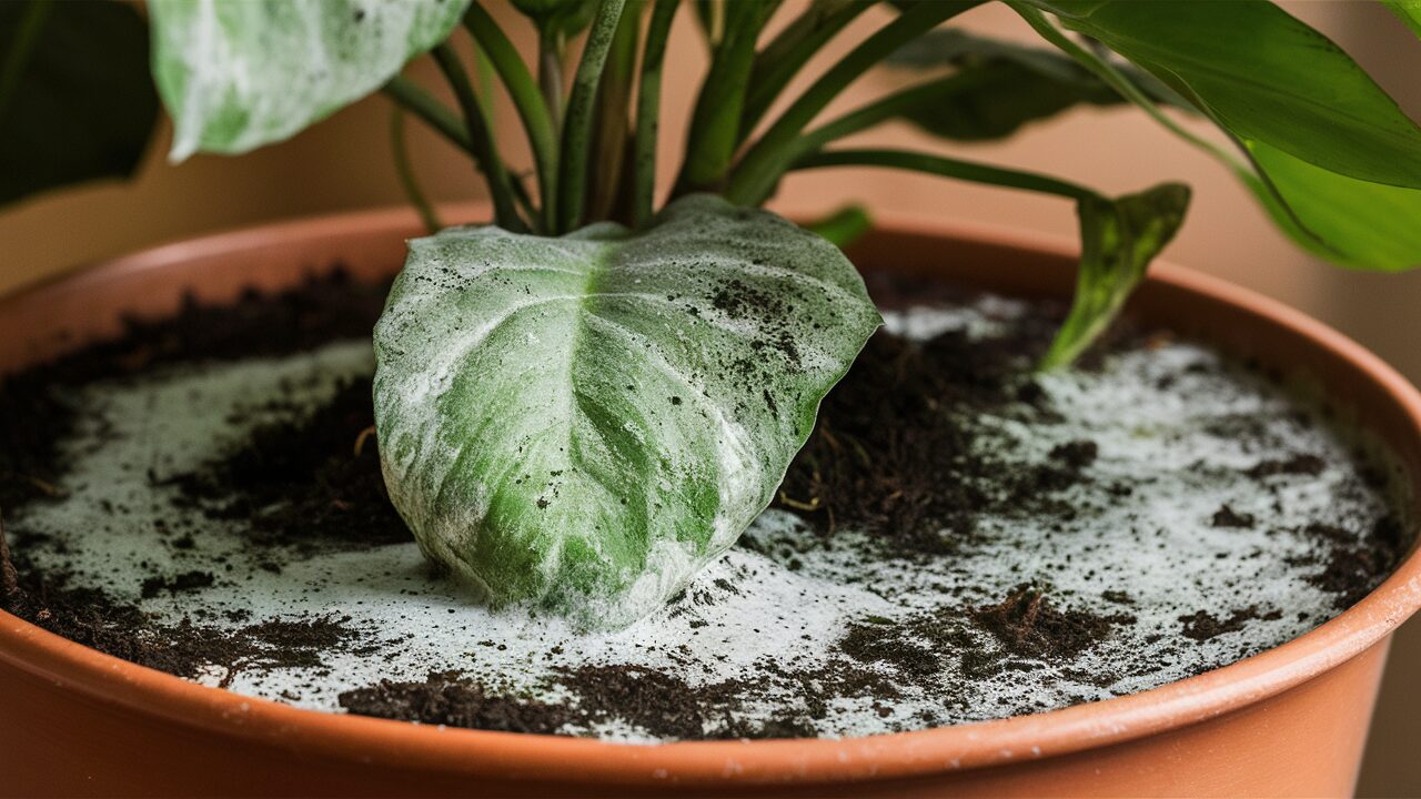 how to get rid of mold in houseplant soil