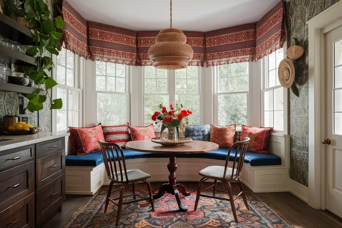 bohemian breakfast nook.