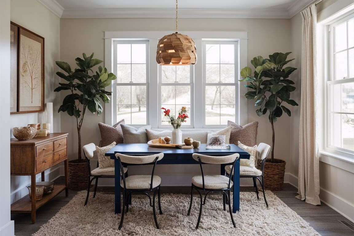 Adding textiles to your breakfast nook