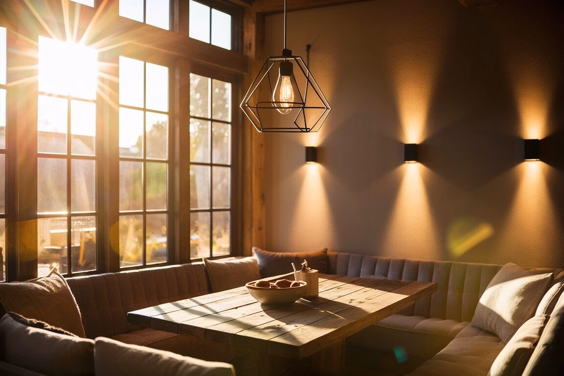 Ambient lighting for breakfast nook 