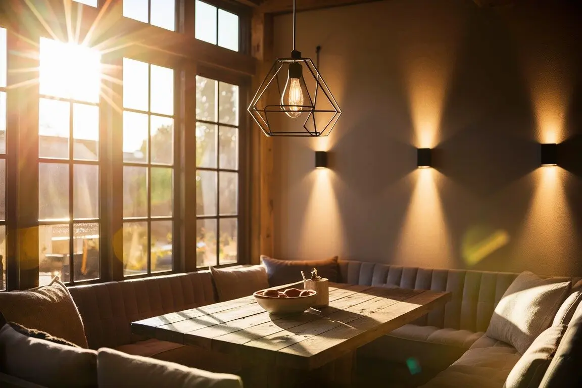 Ambient lighting for breakfast nook 