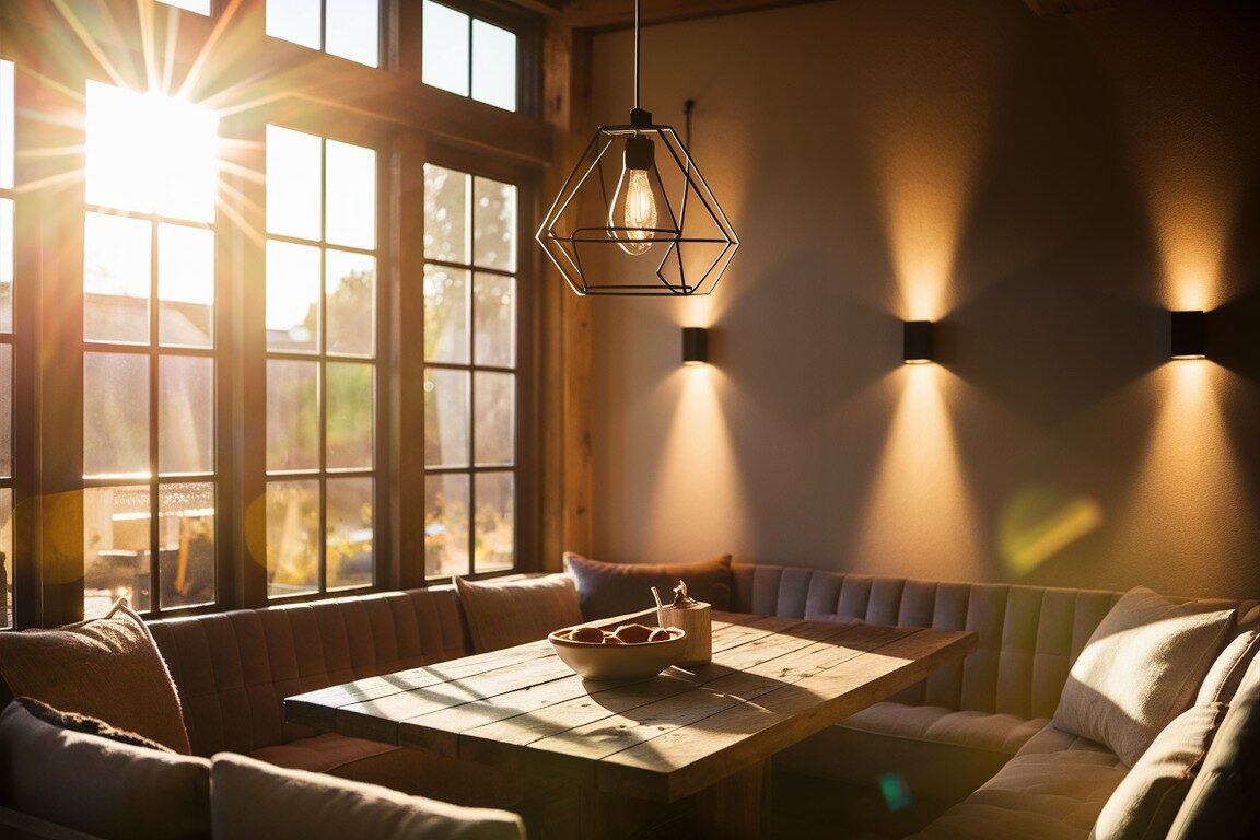 Ambient lighting for breakfast nook 