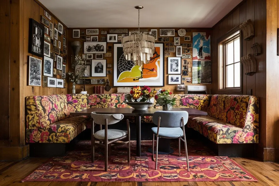 Eclectic breakfast nook 