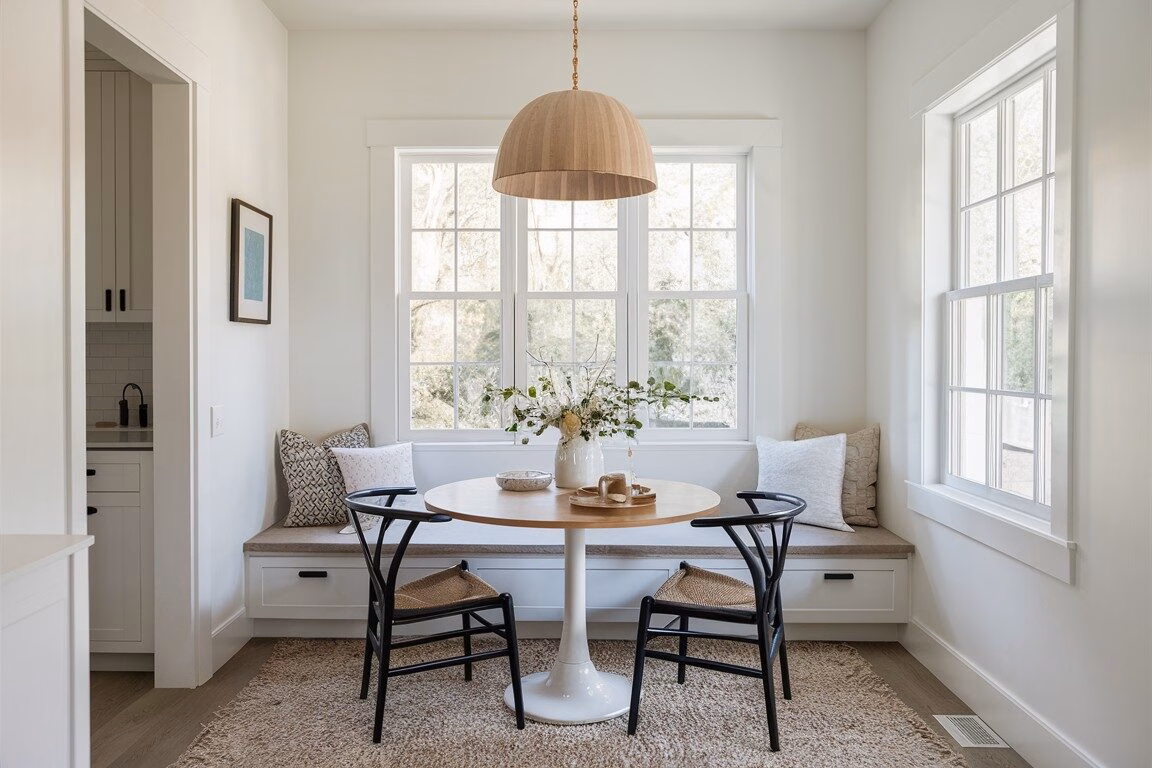 minimalist breakfast nook 