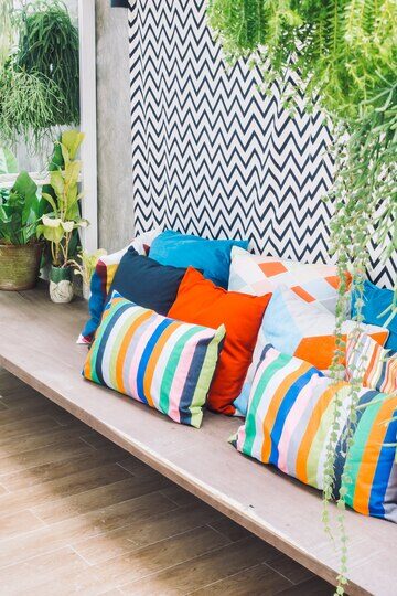 Wood home porch veranda garden