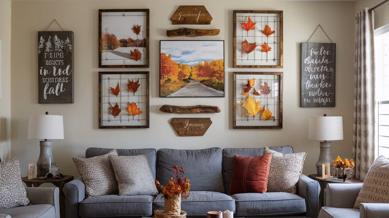 fall living room decor