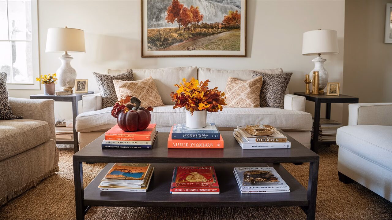 Fall-Themed Coffee Table decor
