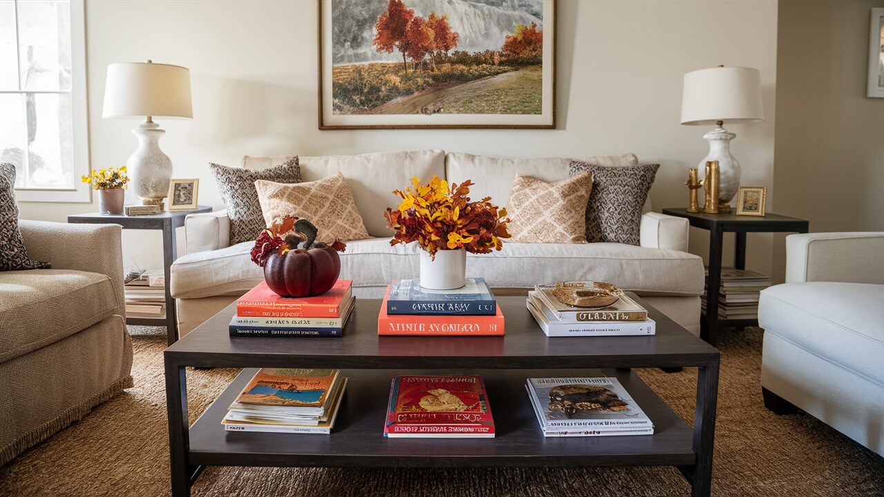 Fall-Themed Coffee Table decor