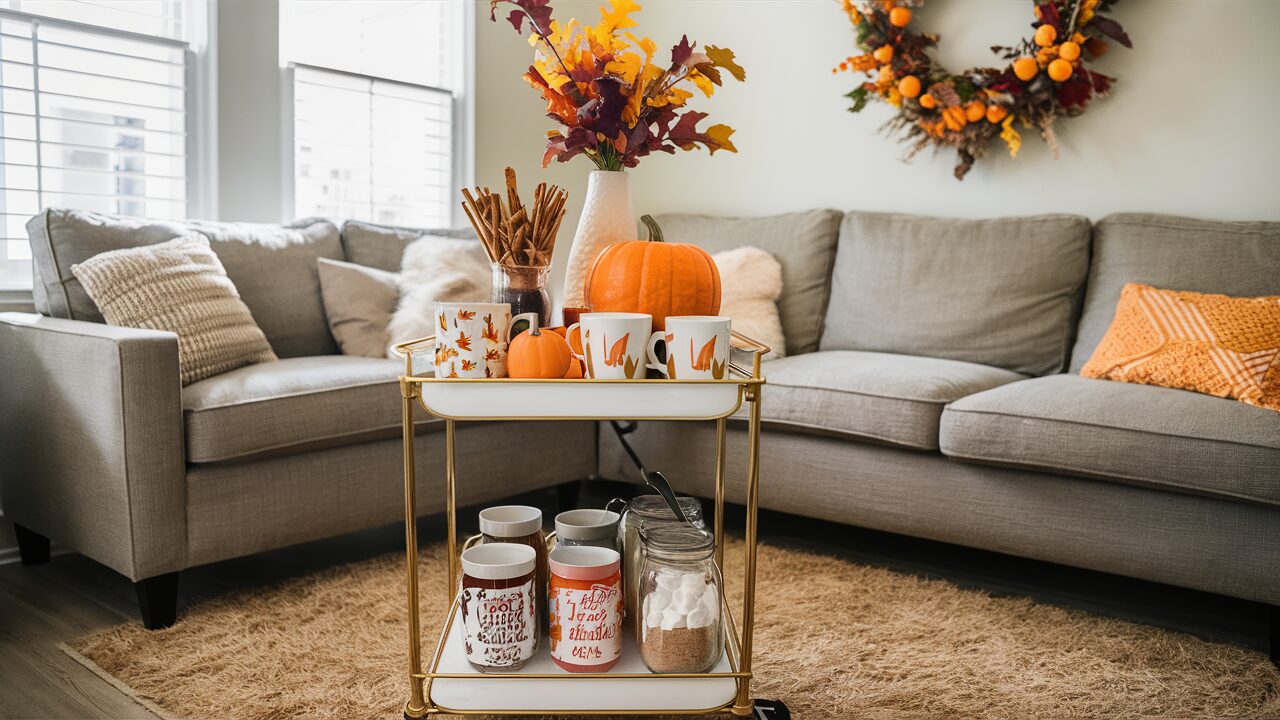 living room fall decor