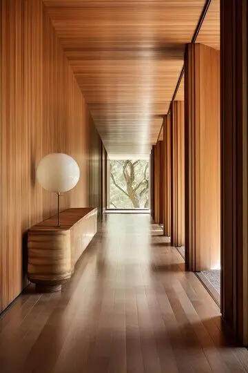 A simple wooden ceiling 