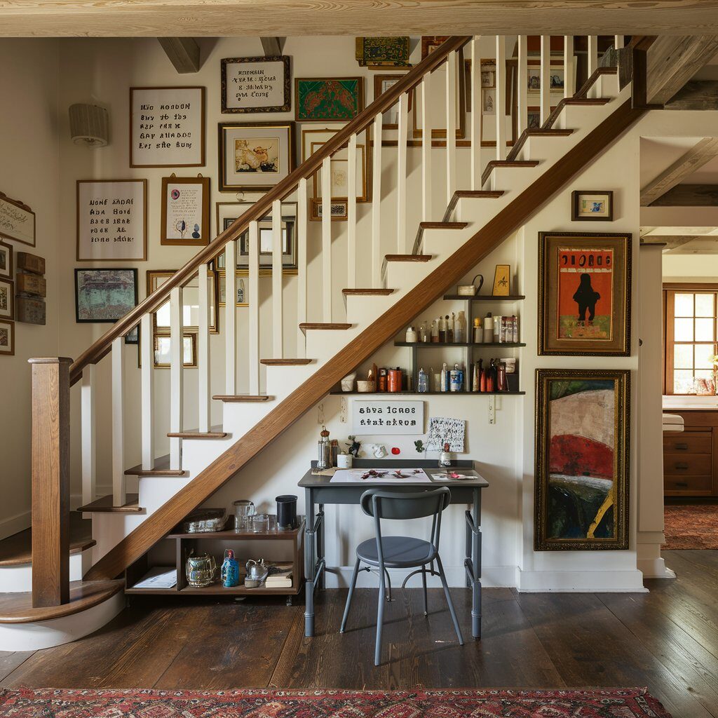 Corner Stairs Decorating Ideas