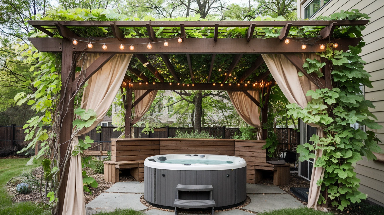 Backyard Hot Tub Landscaping